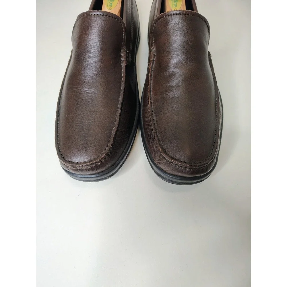 Ecco Loafers Mens SZ EU 43 US 9-9.5 Brown S-Lite Moc Leather Comfort Casual Shoe